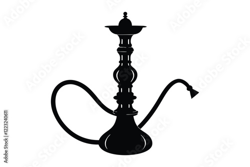 Hookah silhouette art illustration10.eps
