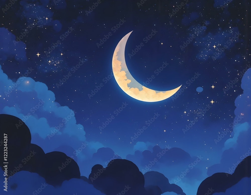 Naklejka premium Beautiful night sky