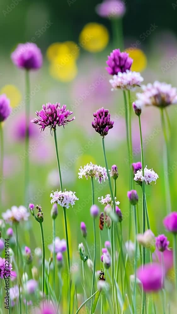 Colorful wildflowers bloom in a vibrant field during springtime showcasing natural beauty and biodiversity Colorful wildflowers bloom in a vibrant field during springtime showcasing natural beauty and biodiversity