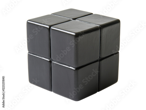 Wallpaper Mural Isolated Black Magnetic Cube Torontodigital.ca