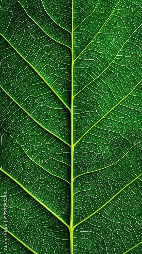 A close-up view of a vibrant green leaf, showcasing its intricate texture and vein patterns against a dark background. A close-up view of a vibrant green leaf, showcasing its intricate texture and vein patterns against a dark background.