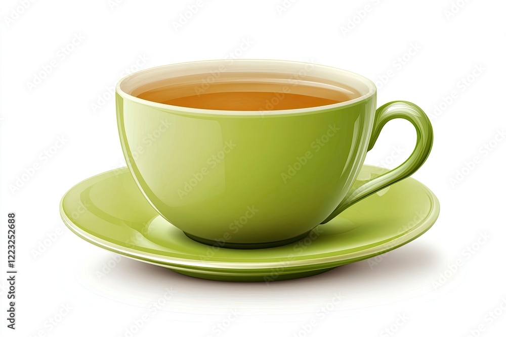 Green tea isolated on white background Green tea isolated on white background