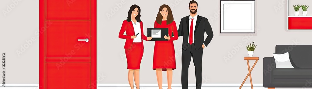 Business team success, office interior Business team success, office interior