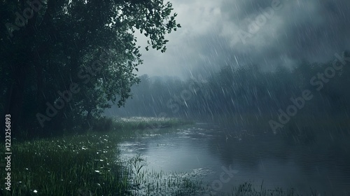 Fighting mental health, depressing mood, rainy	
