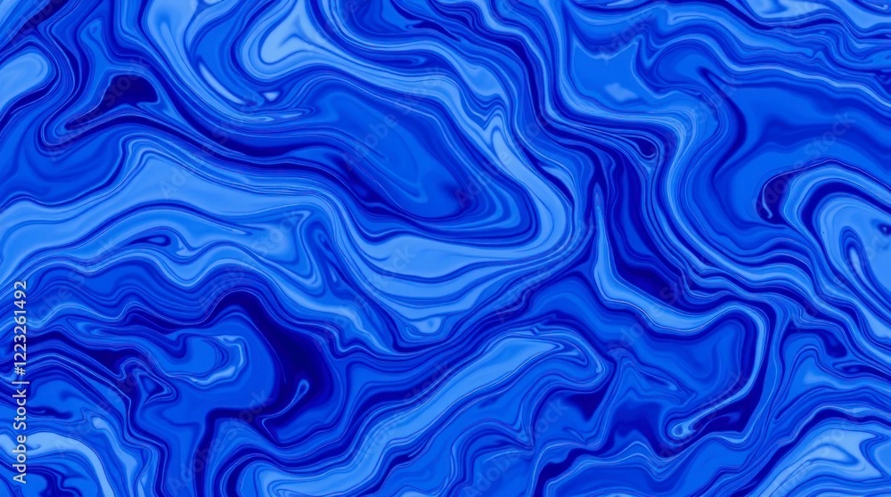 Dreamy abstract texture with fluid marble-like swirls in cobalt blue and white. Dreamy abstract texture with fluid marble-like swirls in cobalt blue and white.
