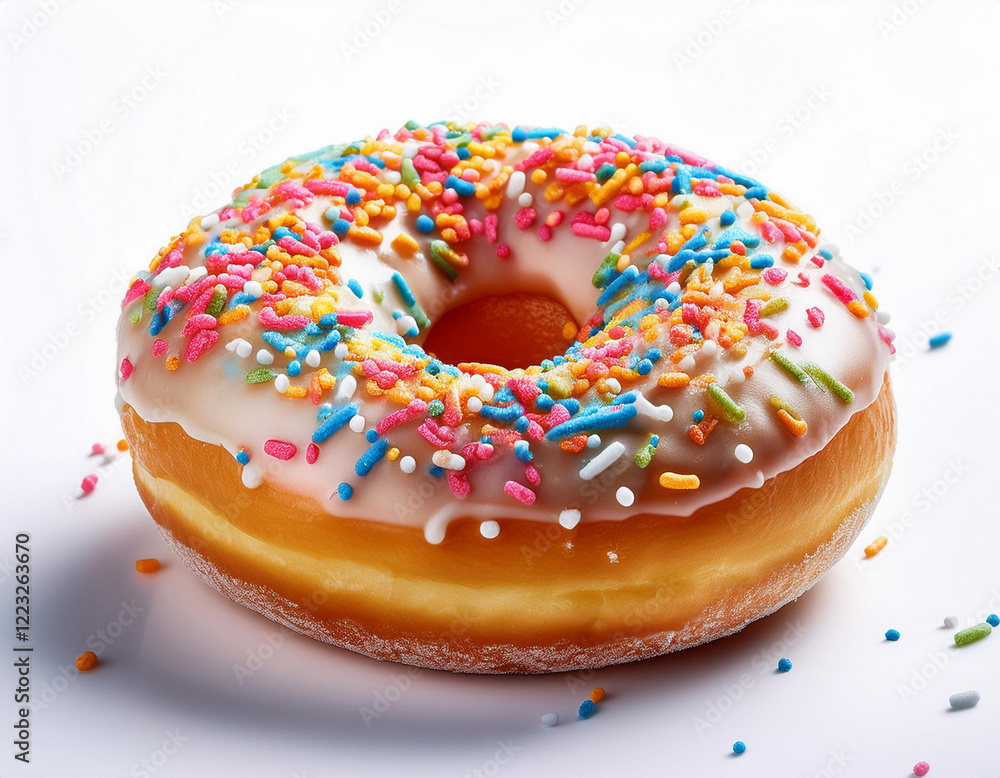 Delicious donut isolated on white background Delicious donut isolated on white background