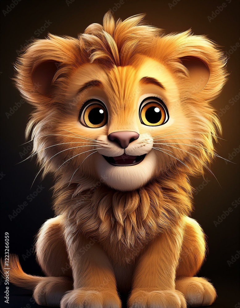 Obraz premium Niedlicher Löwe