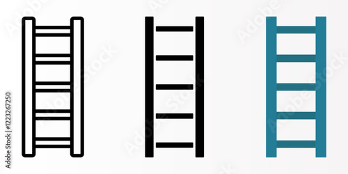 Ladders icon set. Step ladder icon sign. for mobile concept and web design. vector illustration on white background