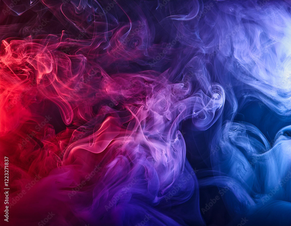 Fototapeta premium Color smoke on black background