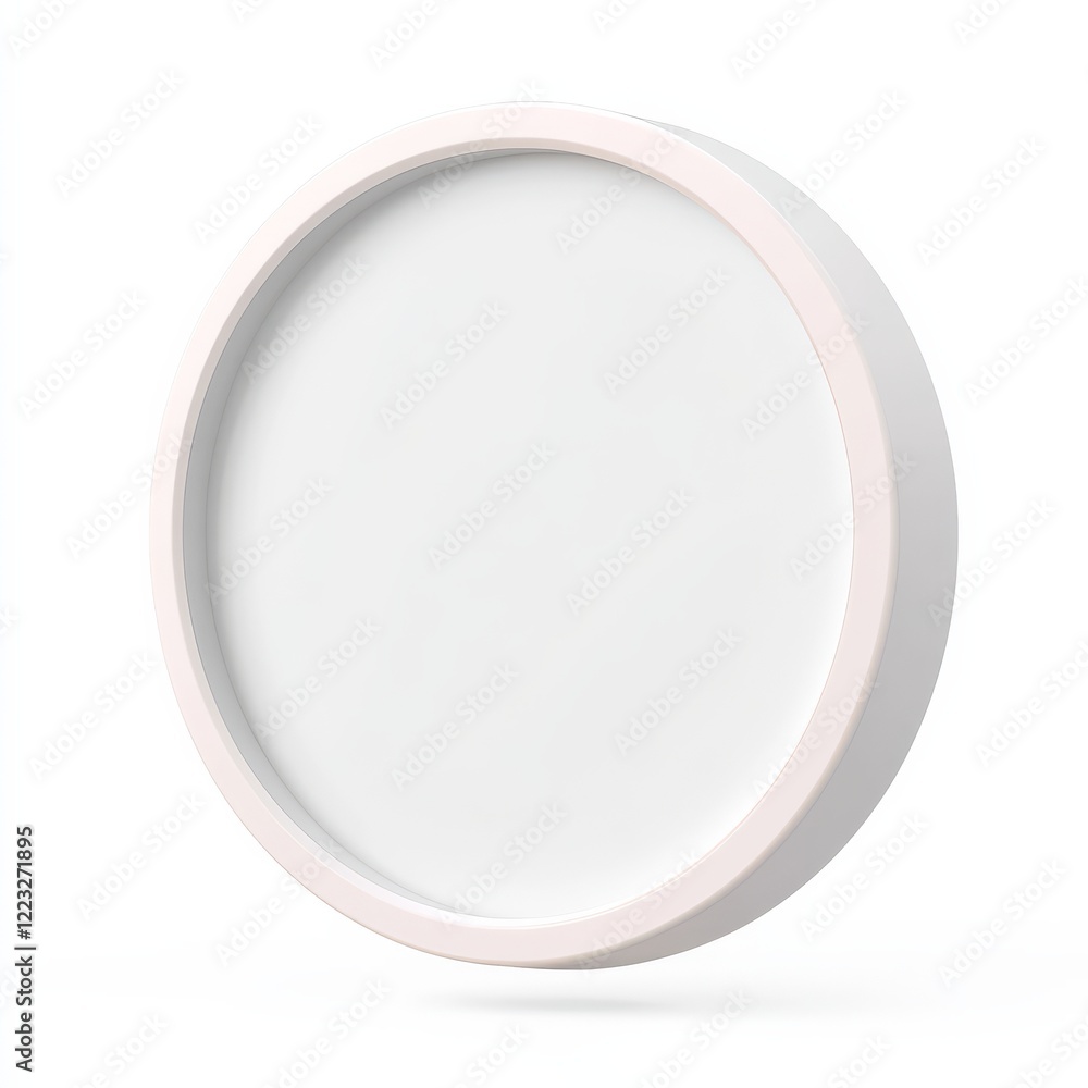 A simple, circular light fixture with a white finish, designed for modern interiors, providing a minimalist aesthetic and effective illumination.