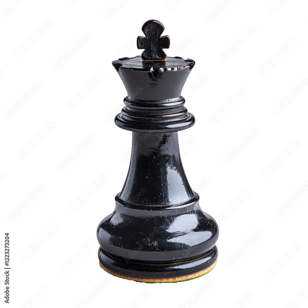 Black king chess piece isolated on transparent background Black king chess piece isolated on transparent background