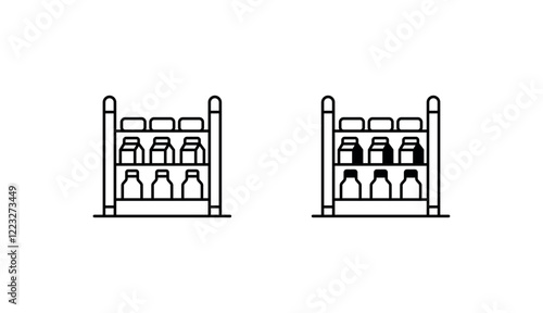 Shelf icon design with white background stock illustration