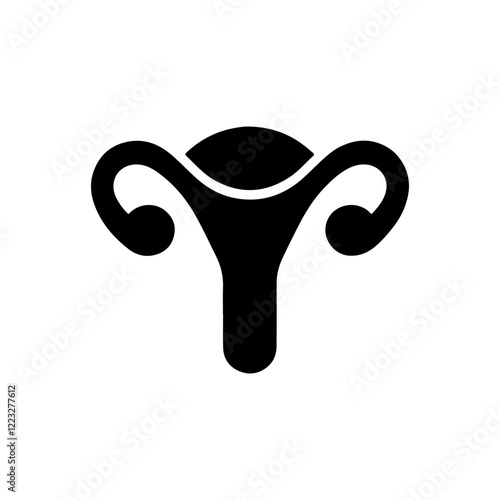 Female uterus silhouette vector illustration design on white background.