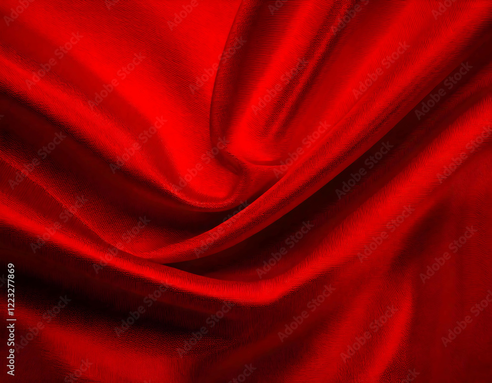 Wavy Red Fabric Wavy Red Fabric