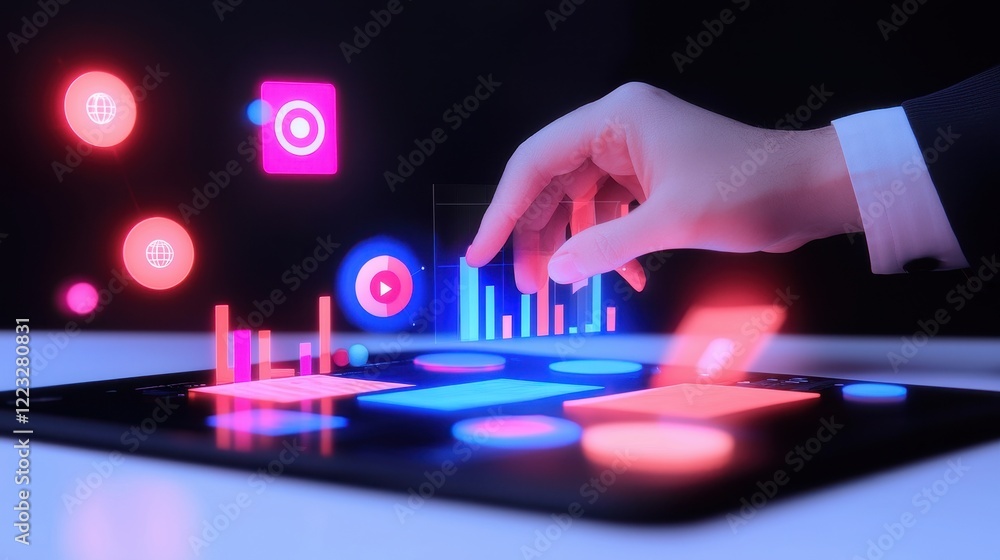 Futuristic Hand Interaction with Data Visualizations Futuristic Hand Interaction with Data Visualizations