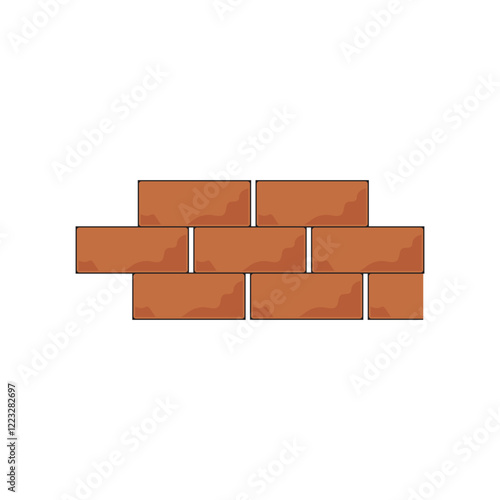 Brick wall icon vector