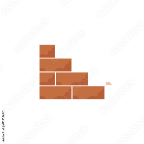 Brick wall icon vector