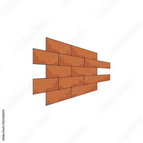 Brick wall icon vector