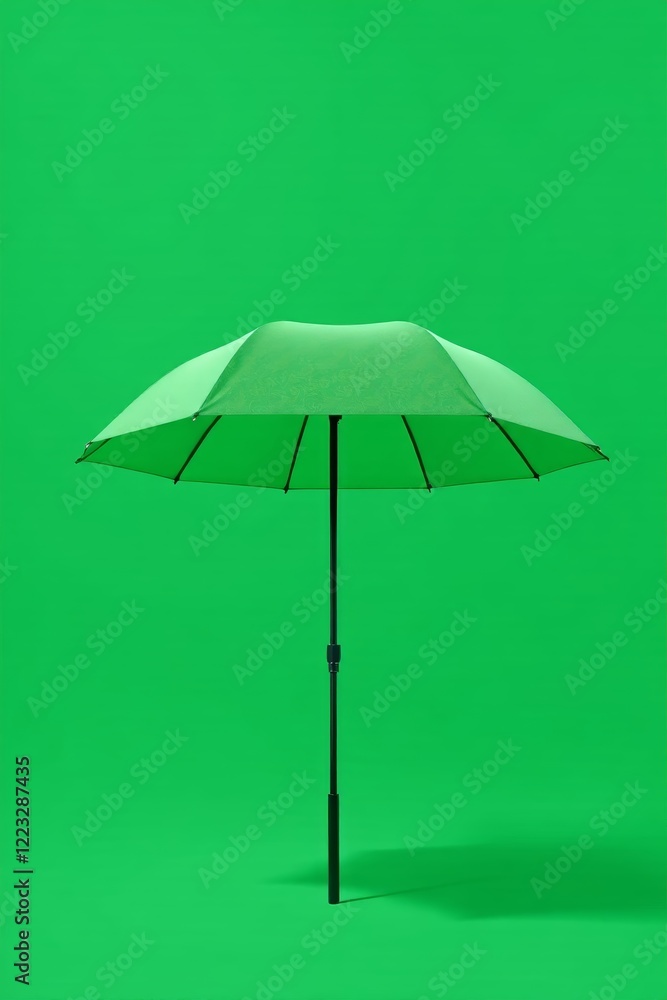 Obraz premium there is a green umbrella that is on a green background