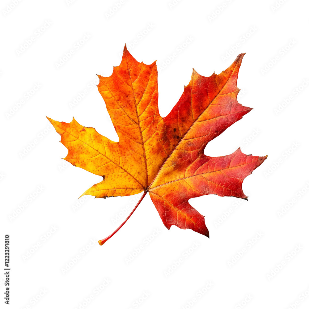 Vibrant Autumn Maple Leaf, Isolated, Red, Orange, Yellow, Fall Foliage Vibrant Autumn Maple Leaf, Isolated, Red, Orange, Yellow, Fall Foliage