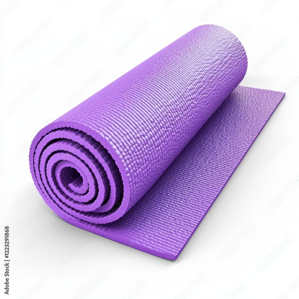 3D icon cartoon yoga mat rolled up, isolated on a white background --quality 2 3D icon cartoon yoga mat rolled up, isolated on a white background --quality 2