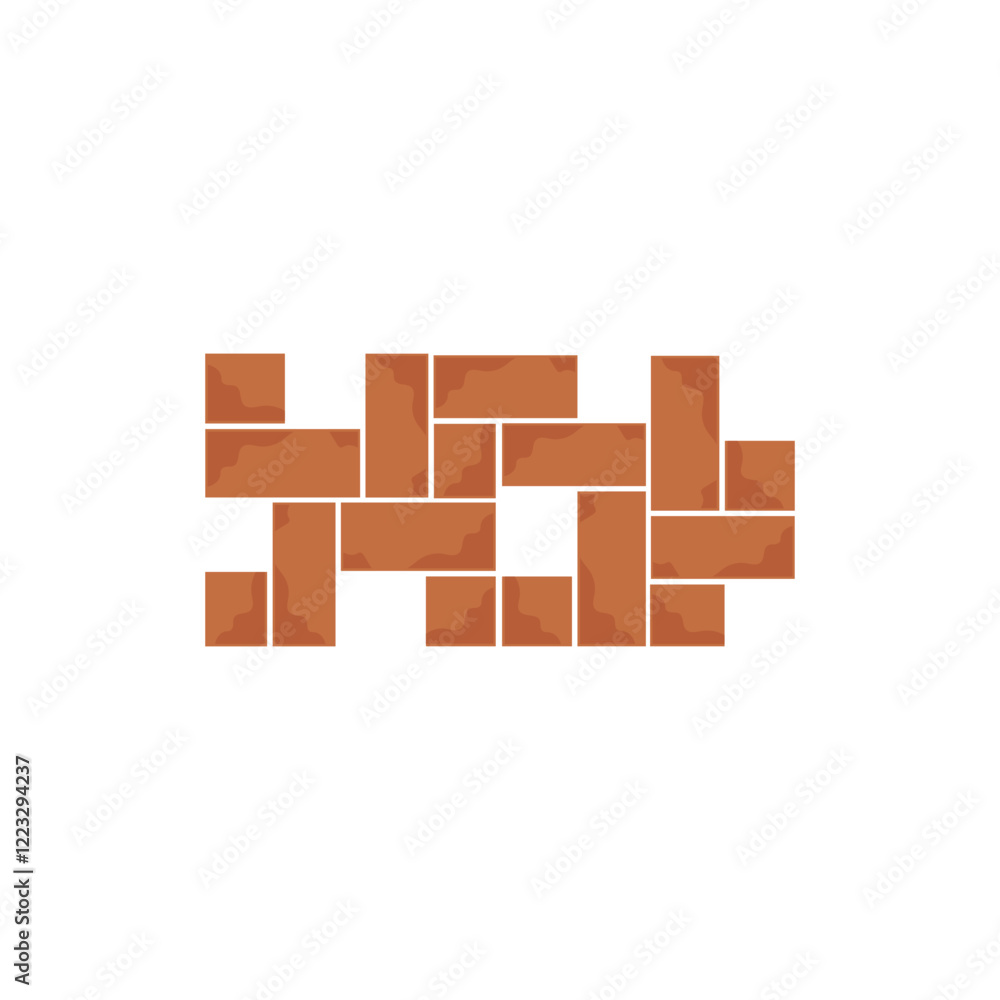Brick wall icon vector Brick wall icon vector
