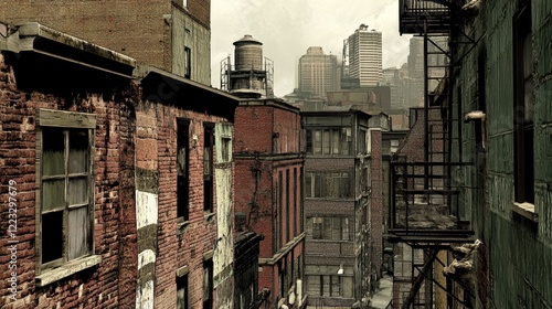 Urban Decay Reveals A Citys Aged Brick Alleyway photo