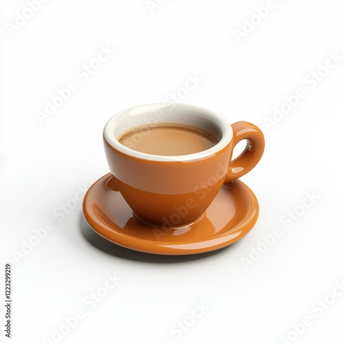Wallpaper Mural 3D icon cartoon small espresso cup, isolated on a white background Torontodigital.ca