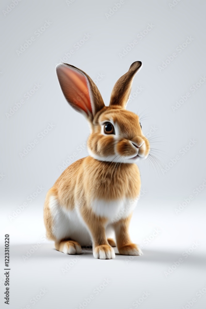 Obraz premium there is a rabbit that is sitting down on a white surface