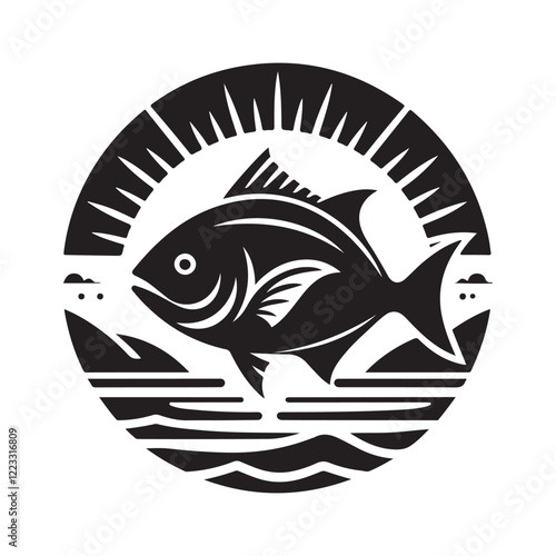 Sunfish Silhouette Vectors – Perfect for Ocean and Nature Designs photo