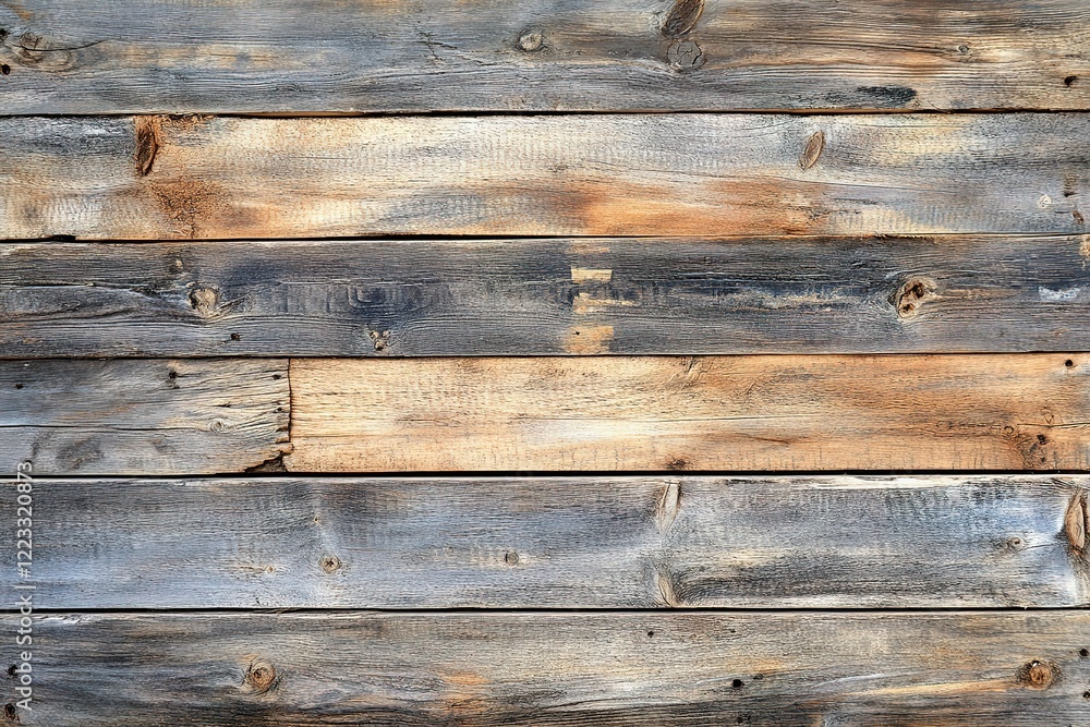 Naklejka premium Rustic Weathered Wood Planks Background