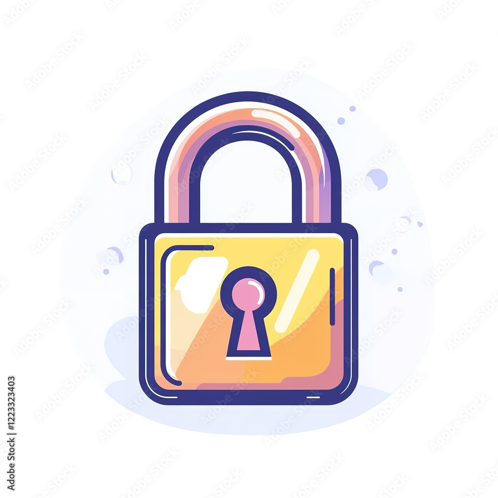 Closed Padlock: Security and Protection Closed Padlock: Security and Protection