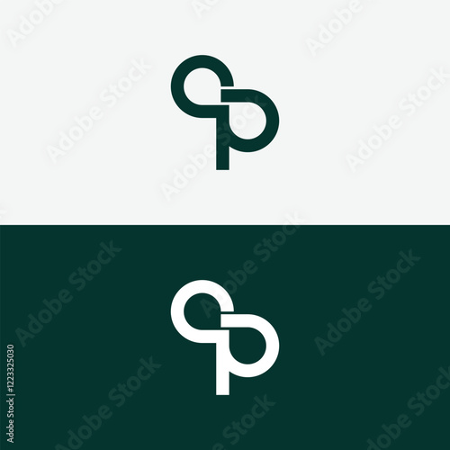 PQ or QP abstract outstanding professional business awesome artistic branding company different colors illustration logo
