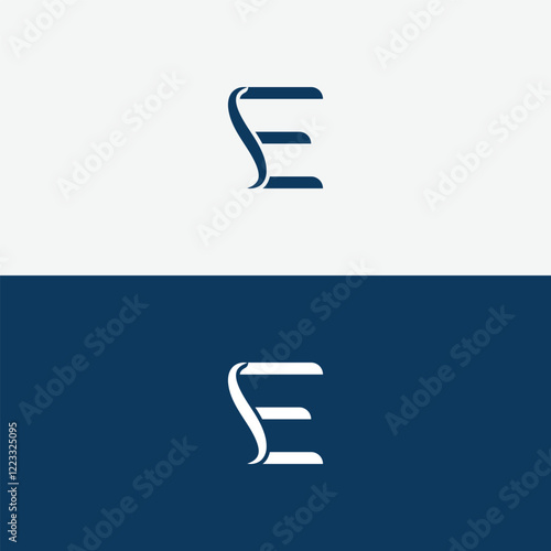 SE S E Letter Logo Design with Lines. Modern Creative zebra lines Letters Vector Logo

