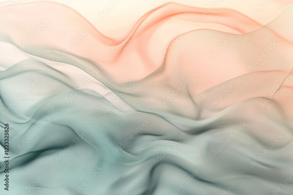 Obraz premium Abstract Draped Fabric in Pastel Hues
