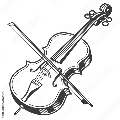 cello image on a white background 