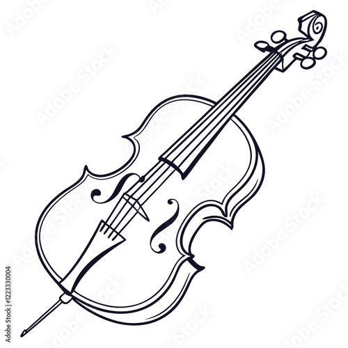 cello image on a white background 