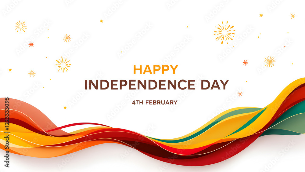 Fototapeta premium Srilankan independence movement day, Patriotic Sri lankan flag banner post concept, independence day 4 February.