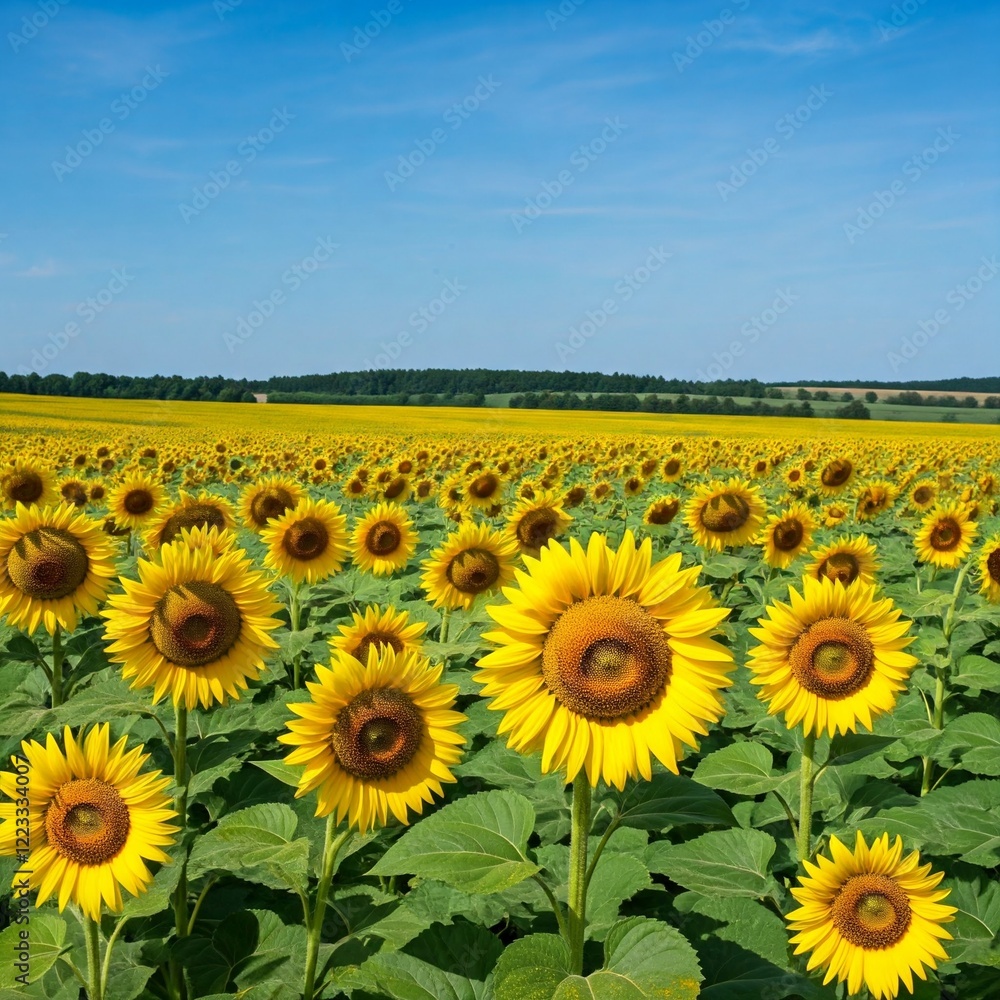 Fototapeta premium field of sunflowers