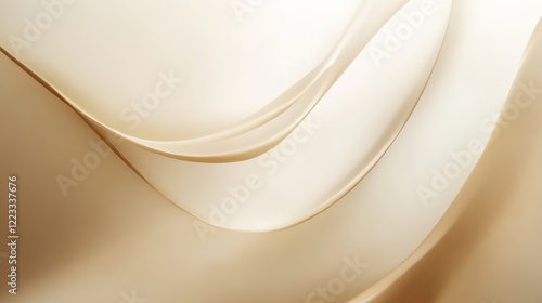 Abstract Beige Curves Flowing Design