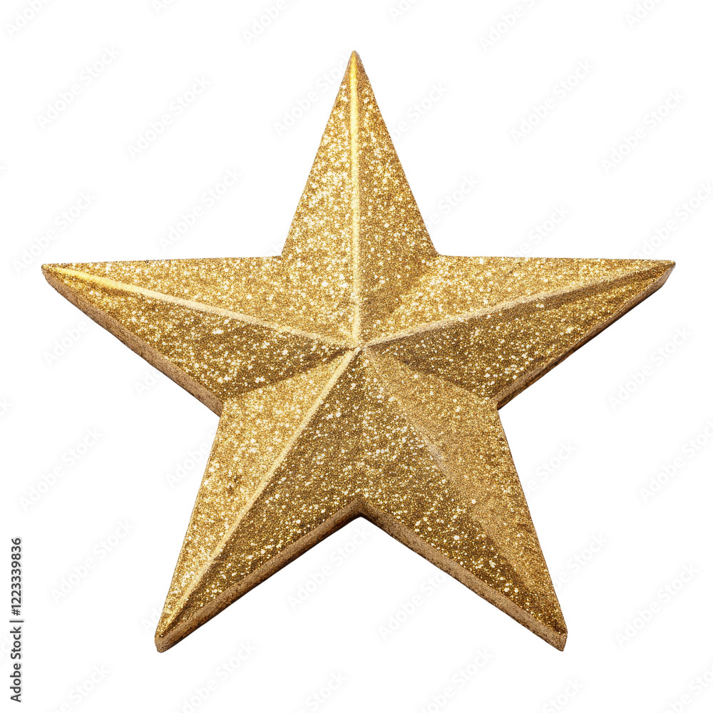 Gold Glitter Star 5-Pointed, Festive Design, Isolated on Transparent Background, Christmas, Decoration, Holiday Gold Glitter Star 5-Pointed, Festive Design, Isolated on Transparent Background, Christmas, Decoration, Holiday