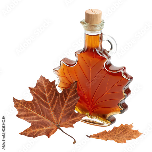 Wallpaper Mural Maple Syrup Bottle with Autumn Leaves, Isolated on Transparent Background, Autumn Harvest, Sweetener, Canada, maple syrup, autumn, fall Torontodigital.ca