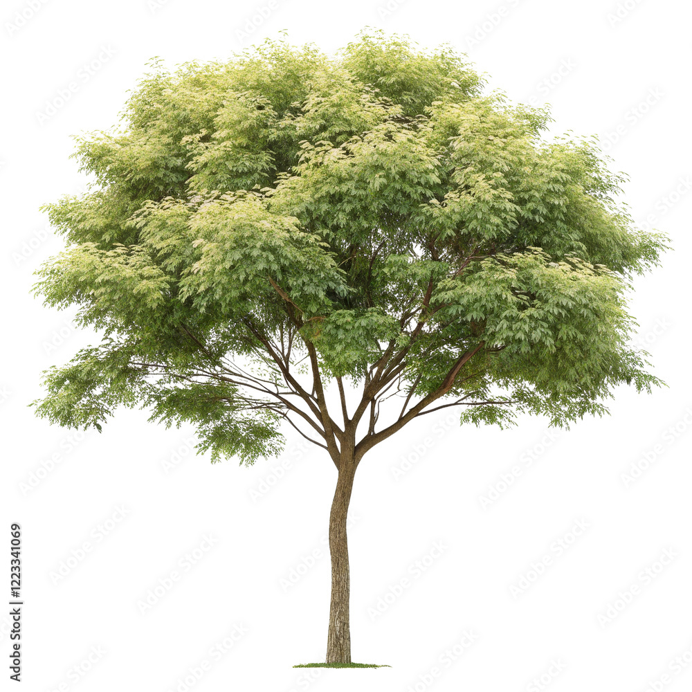 Fototapeta premium Single Deciduous Tree, Isolated on Transparent Background, Full Body, Nature Photography, Tree, Nature, Foliage