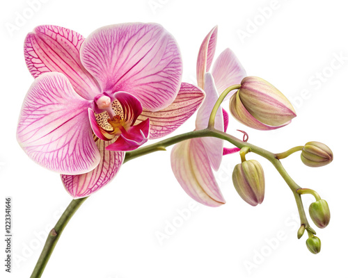 orchid flower isolated on transparent background