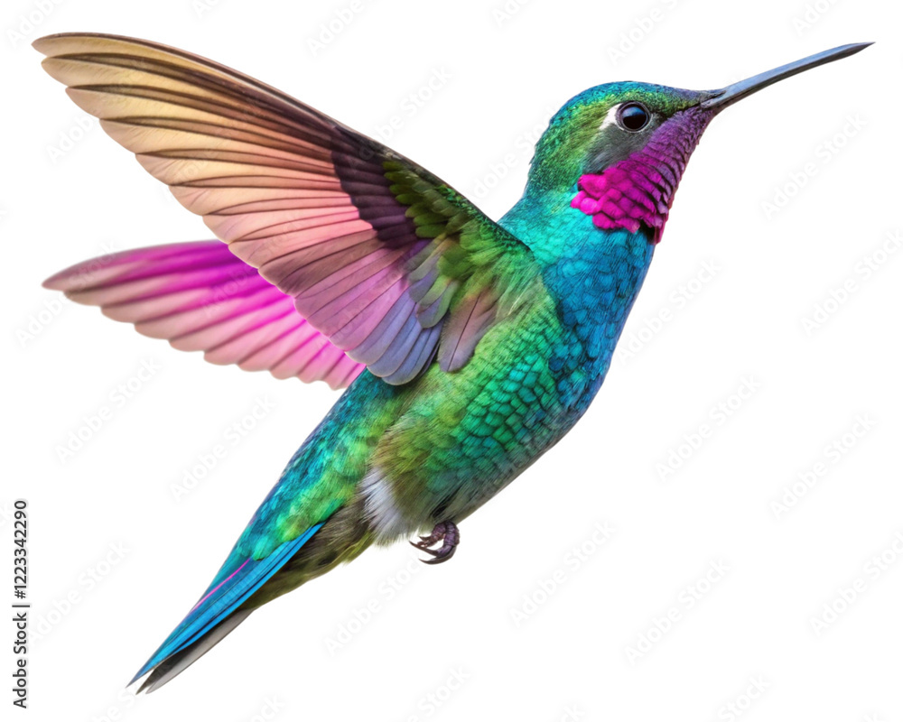 Fototapeta premium colorful hummingbird isolated on transparent background