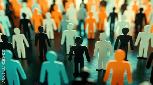 Wallpaper Mural Colorful miniature figures unite, symbolizing diversity in an artistic arrangement Torontodigital.ca