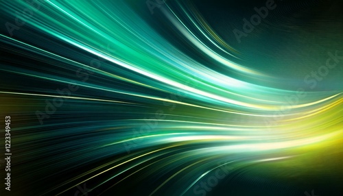 Black dark blue green emerald petrol teal lime yellow white abstract background. Color gradient ombre blend. Line stripe. Bright light flash glow glitter neon metallic. 