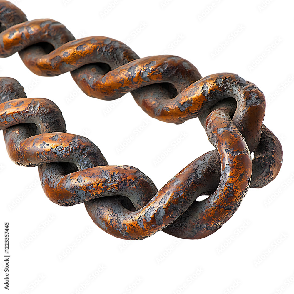 PNG Rusty Chain Against Transparent Background PNG Rusty Chain Against Transparent Background