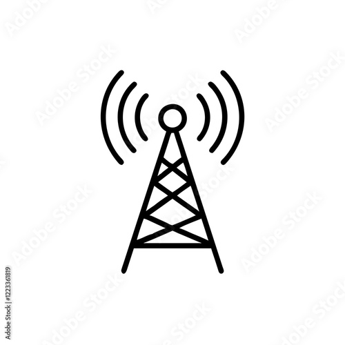 Radio tower icon isolated on transparent background 

