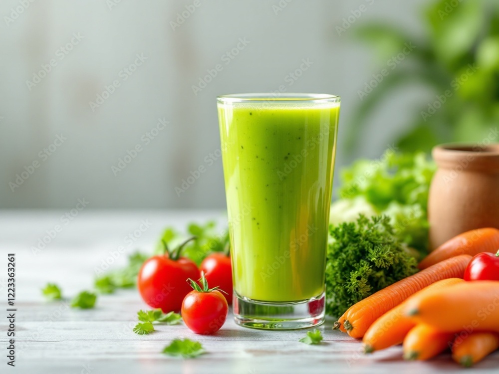 Fototapeta premium Fresh vegetable juice.
